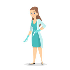 Female doctor holding syringe