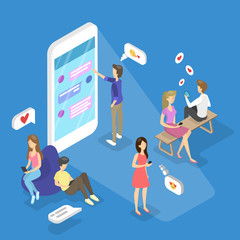 Love chatting concept