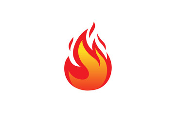 Flaming Fire Logo Design Illustration