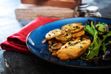 Chicken with Lemon Confit Ground Potatoes