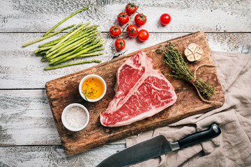 Raw T-bone Steak