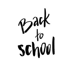 Welcome Back to School. Lettering text logo isolated on white background