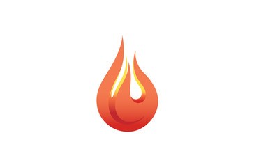 Flaming Fire Logo Design Illustration
