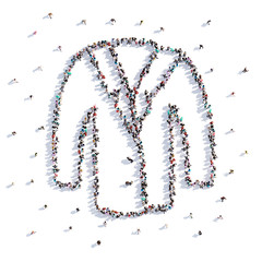 A lot of people form the groom's jacket, wedding, love