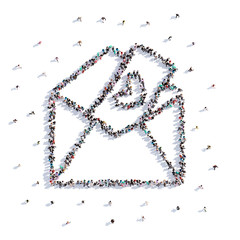 A lot of people form wedding invitation, love