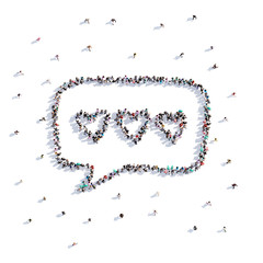 A lot of people form love message