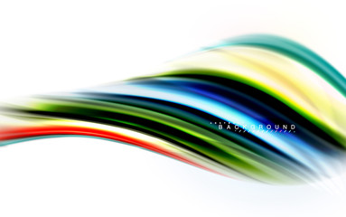 Fluid liquid mixing colors concept on light grey background, wave and swirl curve flow line, trendy abstract layout template for business presentation, app wallpaper banner, poster or wallpaper