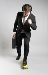 A businessman starting a new venture concept