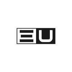 Initial Letter EU Logo Template Design