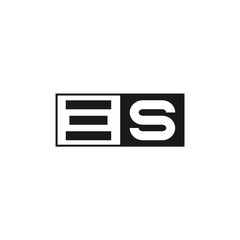 Initial Letter ES Logo Template Design