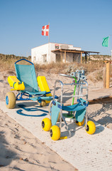 Beach with services for people with reduced mobility in Menorca