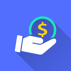 Vector investments money icon.