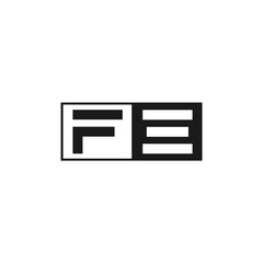 Initial Letter FE Logo Template Design