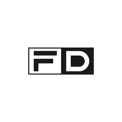 Initial Letter FD Logo Template Design