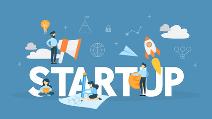 Fototapeta na wymiar Startup concept illustration