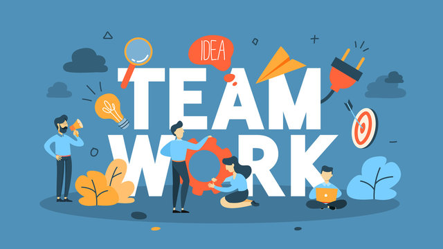 Teamwork concept illustration