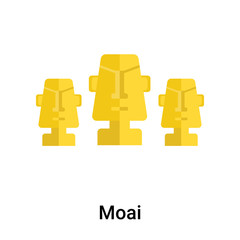 Moai icon vector sign and symbol isolated on white background, Moai logo concept