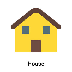 House icon vector sign and symbol isolated on white background, House logo concept