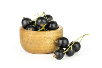 Fresh Raw Black Currant berry isolated on white