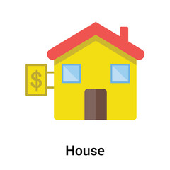 House icon vector sign and symbol isolated on white background, House logo concept