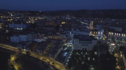 Teruel desde drone. Ciudad de Aragon, España desde el aire
