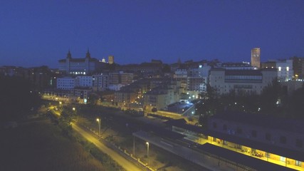 Fototapeta na wymiar Teruel desde drone. Ciudad de Aragon, España desde el aire