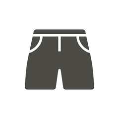 Shorts icon vector. Summer clothes symbol isolated