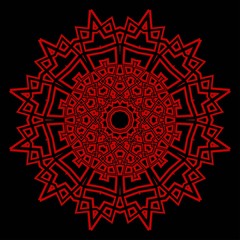 Decorative round ornament. Anti-stress therapy pattern. Vector illustration for design.