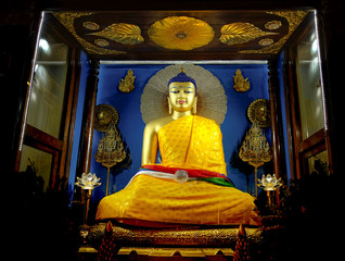 Buddha statue in Gaya, Bihar, India