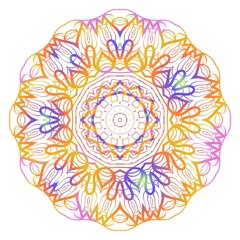 Round pattern flower mandala. circle floral ornament. Decorative vector illustration.