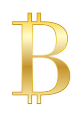 Bitcoin gold icon vector eps 10