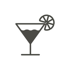 Cocktail icon vector. Glass drink symbol. Trendy flat ui sign design. Coctail graphic pictogram for 