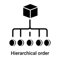 Hierarchical order icon vector sign and symbol isolated on white background, Hierarchical order logo concept