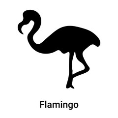 Flamingo icon vector sign and symbol isolated on white background, Flamingo logo concept