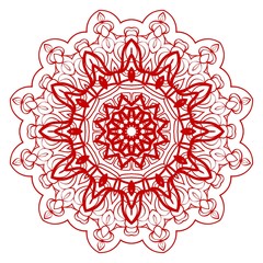 Decorative round ornament. Anti-stress therapy pattern. Vector illustration for design.