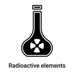 Radioactive elements icon vector sign and symbol isolated on white background, Radioactive elements logo concept
