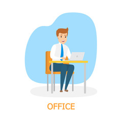 Businessman working in office