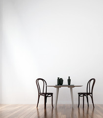 Modern luxury living room interior design and white wall pattern background