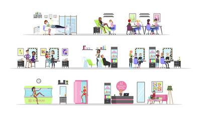 Obraz premium Beauty salon interior set