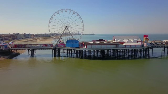 Pan of Central Pier in Blackpool, UK