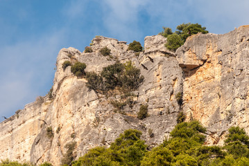 Fototapeta na wymiar Rocky wall near Uña in Cuenca, Spain