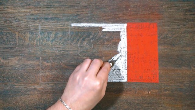 Yellow arrow on the background of the flag of Canada. finance
