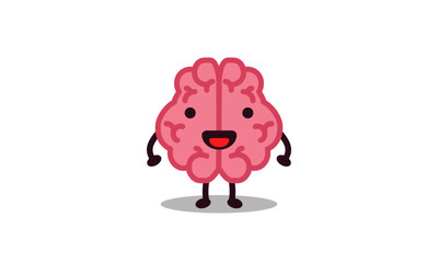 Brain Cartoon Vector Illustration