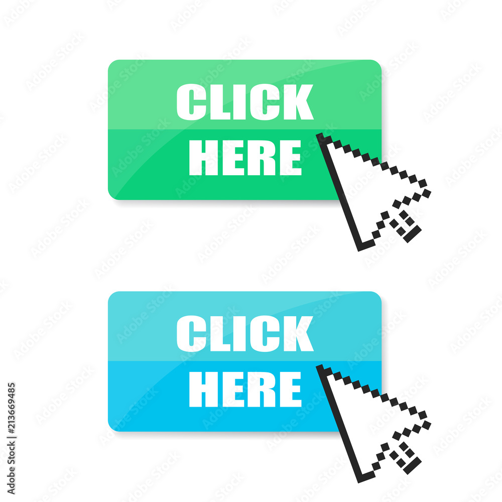 Canvas Prints advertising vector banner with cursor