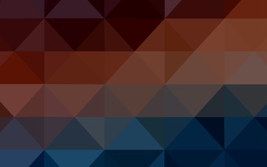 Dark Blue, Red vector triangle mosaic cover.