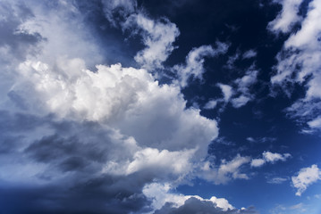 Dramatic sky with stormy clouds