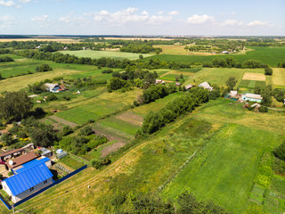 Russian village photographed from air