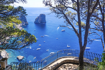 Beautifu view of Capri island from luxury terrace - 213672410