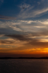 Italy, Naples, Nisida, sunset