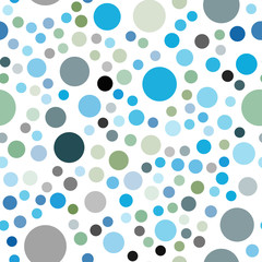 Light Blue, Red vector seamless texture with disks.